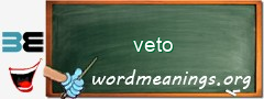 WordMeaning blackboard for veto